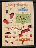 Merry Christmas to Wife Greeting Card w/Envelope