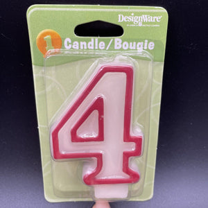 Design Ware Birthday Numeral Candle # 4