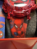 Marvel Spiderman Face Light Up  LCD Kids Watch W/ Decorated Band