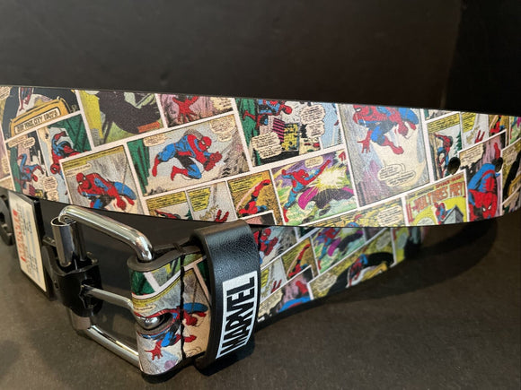 Marvel Spiderman Comic Friendly Neighborhood Belt Mens M/L 34-36” Waist