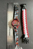 Youth Spiderman Flashing LCD Watch & Survival Strap Set New