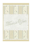 Thank You Cards Cream W/Silver Writing 8ct