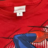 Marvel Spiderman Wall Climbing Graphic Red Kids Tshirt Size 8