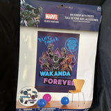 Marvel BLACK PANTHER 'Wakanda Forever'  BACKDROP WITH PHOTO PROPS (16 pc)~