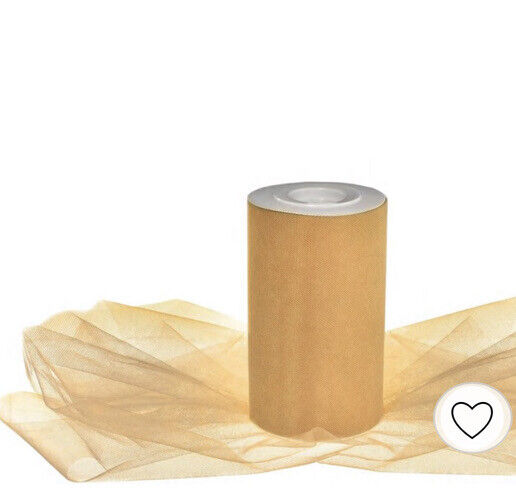 Gold Tulle Spool 65yards X 6”
