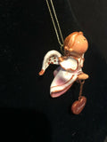 Pink Jenna Prayer Angel Orn by the Encore Group made by Russ Berrie NEW