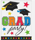 Grad Caps Congrats School College Graduation Party Invitations w/Envelopes 50ct