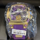 Invicta 37390 Purple Dial Silicone Band Thanos Infinity Gauntlet Mens Watch