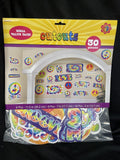 Groovy 60's Theme Party Psychedelic Cutout Decorations - 30 Pieces