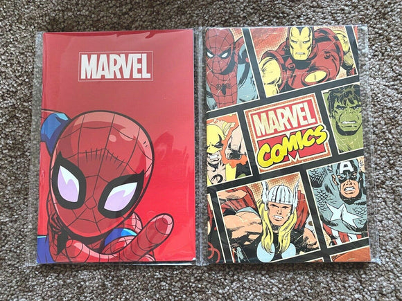 Set Of 2 Marvel Comics Memo Books 8.3x5.5” 30 Sheets Ea NEW