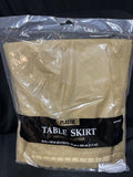 Reusable Gold Plastic Table Skirt 29”x168”