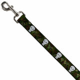 Buckle Down DOG LEASH - PUNISHER LOGO4 STACKED/REPEAT 1" Wide 4'