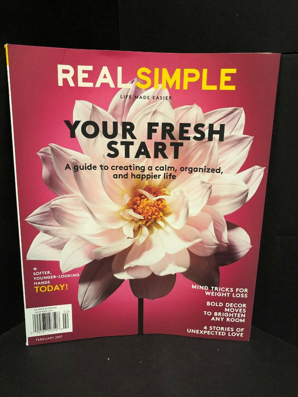 Real Simple  February 2017 Mind Tricks For Weight Loss Fresh Start Organized NEW