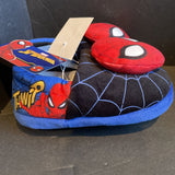 Boys 3D Spiderman Head Design Plush Slipper size 9/10