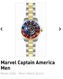 Marvel Invicta Captain America Men Model 29682 - Men's Watch Quartz