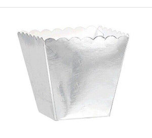 Scalloped Favor Boxes - Silver 100/pkg 1.5x1.5x2.25”