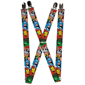 MARVEL COMICS Suspenders - 1.0" - Avengers Superheroes- WAV001