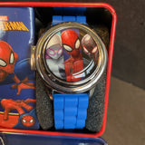 Spiderman & Friends Spinner Flip Cover LCD Youth Watch  In Collectable Box