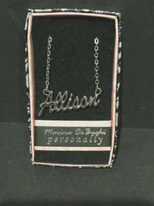 Marina DeBuchi "Allison" Necklace Silver Plated  15" +3" extender    NEW