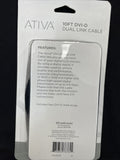 Ativa DVI-D Dual Link Cable 10ft. DVI-D male/DVI-D male.