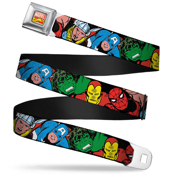 MARVEL COMICS Marvel Comics Logo Full Color Seatbelt Belt- WAV002
