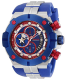 Invicta Marvel Ltd Ed 5/3000 Captain America Mens Quartz 52mm Stainless 30313