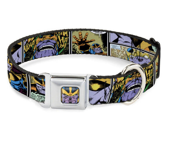 Buckle Down Seatbelt Dog Collar Thanos Comics 1” Sz Large 15”-26