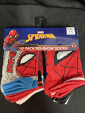 Marvel Spiderman Face Pose With Webbing Kids No Show Socks 10 Pairs Size 4-6