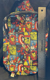 Marvel Heroes Sling Bag Adjustable Strap Zip Closure W/ Outer Pocket