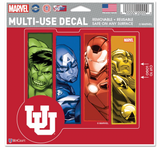 Utah Utes  MARVEL MULTI-USE DECAL 5" x 6"