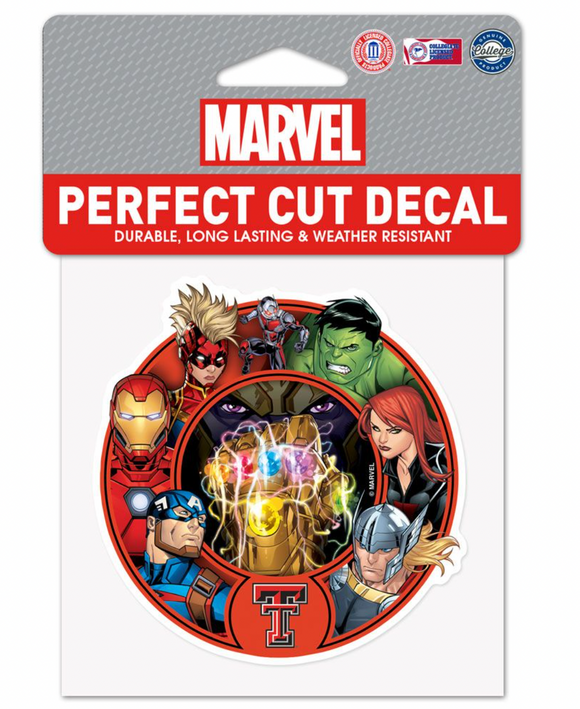 Texas Tech Red Raiders Marvel Avengers Perfect Cut Decal 4