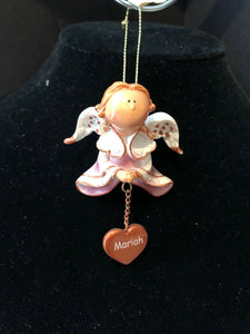 Pink Mariah Prayer Angel Orn by the Encore Group made by Russ Berrie NEW