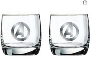 Marvel Avengers Logo 2pk 10oz. Glasses Set