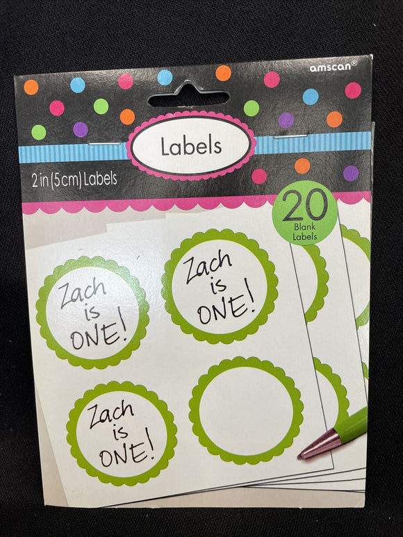 Scalloped Paper Labels, Kiwi, 20pk 2”