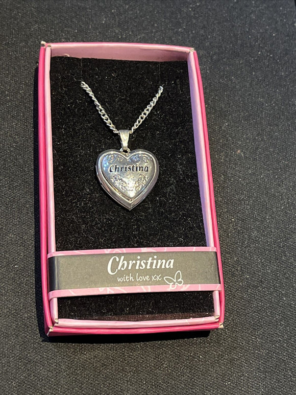 Heart Picture Locket With Love Necklace 16-18