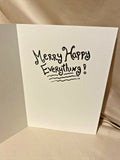 Holiday (Christmas Hannukkah) Greeting Card w/Envelope NEW