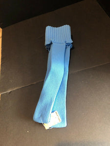 1 Pair Vintage Twin City Adult Ribbon Stirrup Socks - Light Blue NEW