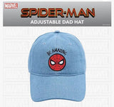 Concept One Spiderman Be Amazing Adjustable Denim Baseball Cap