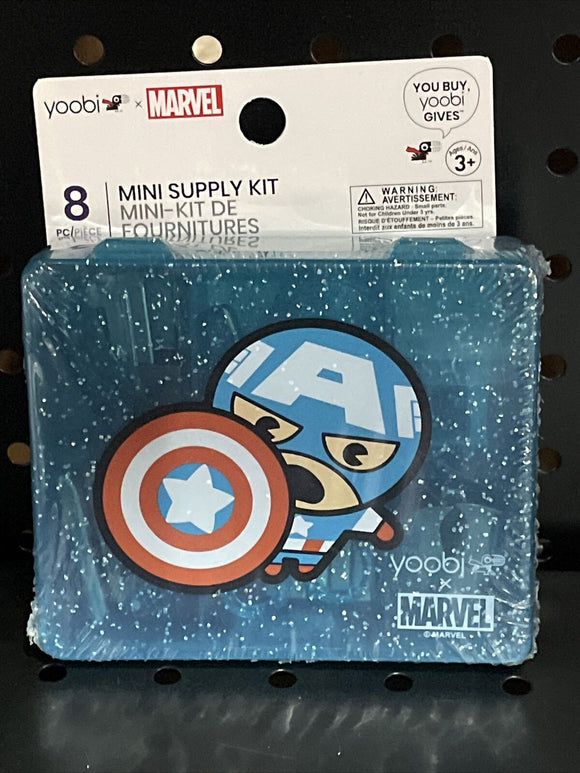 Yoobi x Marvel Captain America Mini Supply Kit - Brand New