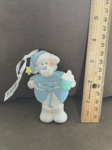 Blue Baby Bear With Bottle Ornament Encore 2004 NEW