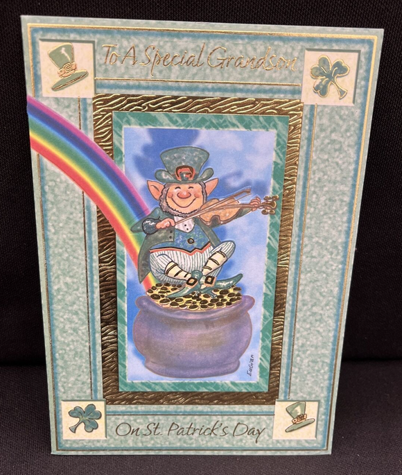 St. Patrick's Grandson Greeting Card w/Envelope