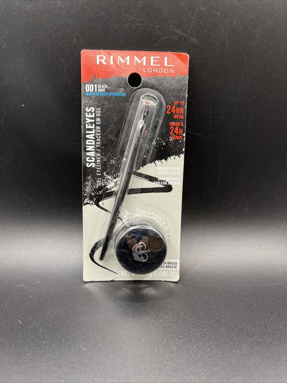Rimmel Scandaleyes Gel Eyeliner 001 Black 0.085oz 2.4g Eye Liner Waterproof Gel
