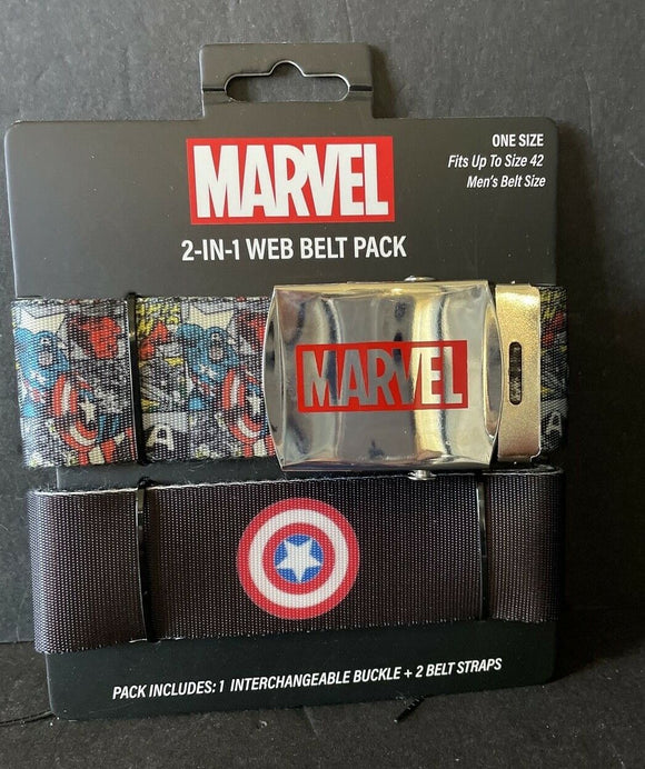 Marvel Super Hero Plus Classic Marvel Belts 2 in 1 Web Belt Pack