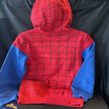 Marvel Spiderman Zip Up Hoodie Mask Kids Sweatshirt Size 4