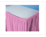 Reusable Pink Plastic Table Skirt 29”x168”