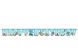 Jointed Banner Large Ocean Party 8.75 Ft Happy Birthday