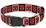 Plastic Clip Collar - Marvel Spider-Man Face: WSPD021 15"-26"