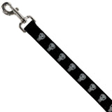 Buckle Down DOG LEASH - STONE PUNISHER LOGO4 1" Wide 4'