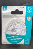 Jasco 7ft Phone Line Cord White 76581 NEW