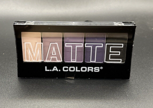 L.A. COLORS 5 Color Matte Eyeshadow, Purple Cashmere, 0.25 Oz